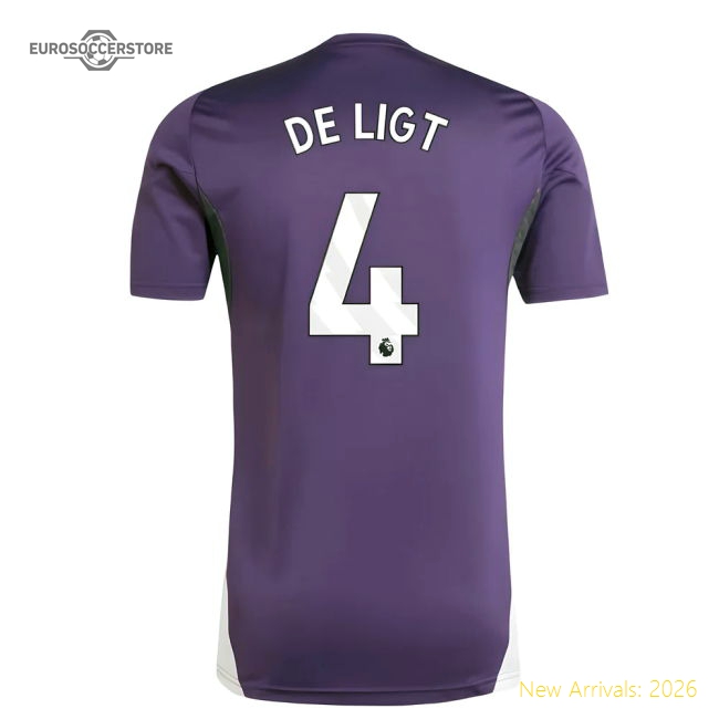 2025-2026 Man Utd Training Jersey (Aurora Plum) (De Ligt 4)-Vantage Point Soccer