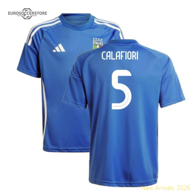 2024-2025 Italy Home Fan Jersey (Kids) (CALAFIORI 5)-Vantage Point Soccer