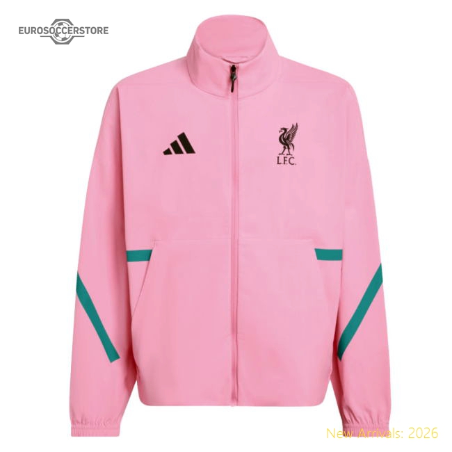 2025-2026 Liverpool Anthem Jacket (Pink) - Kids-Vantage Point Soccer