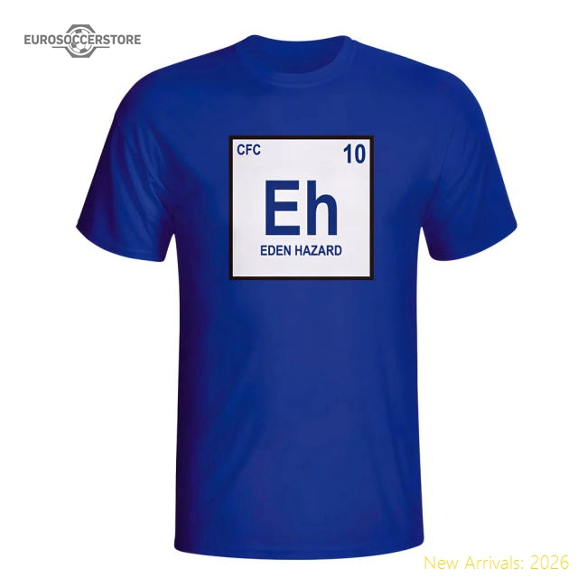 Eden Hazard Chelsea Periodic Table T-shirt (blue) - Kids-Vantage Point Soccer