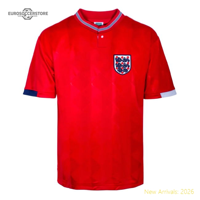 England 1989 Away Retro Shirt (Terry 6)-Vantage Point Soccer