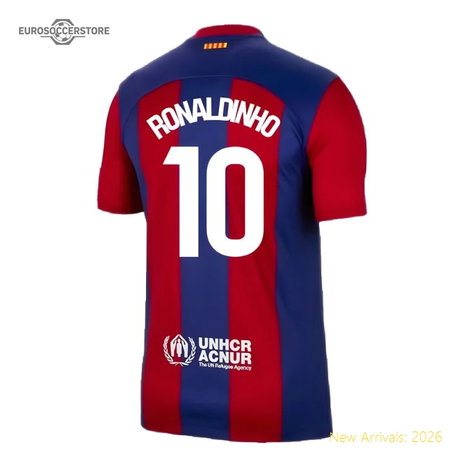 2023-2024 Barcelona Home Shirt (Ronaldinho 10)-Vantage Point Soccer