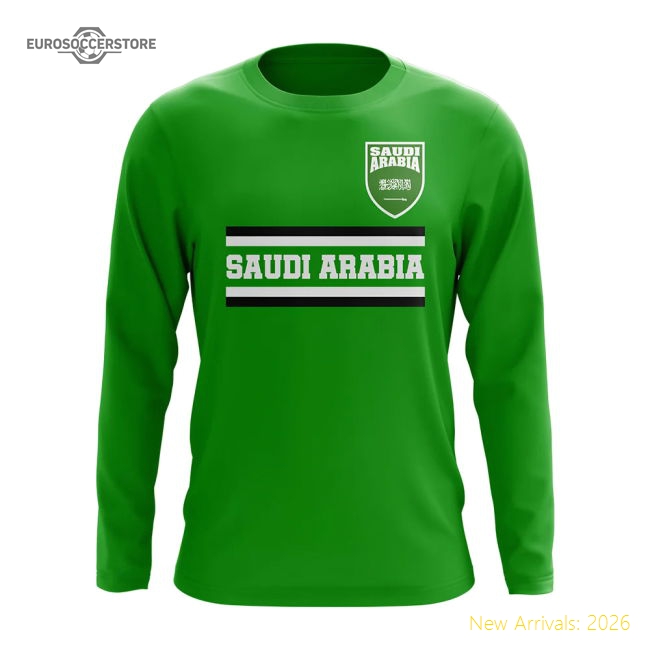 Saudi Arabia Core Football Country Long Sleeve T-Shirt (Green)-Vantage Point Soccer