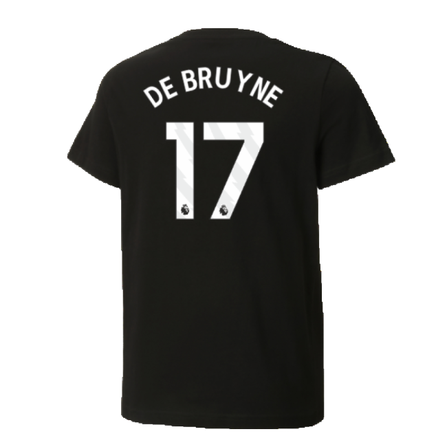 2024-2025 Man City ftblCulture Tee (Black) (De Bruyne 17)-Vantage Point Soccer