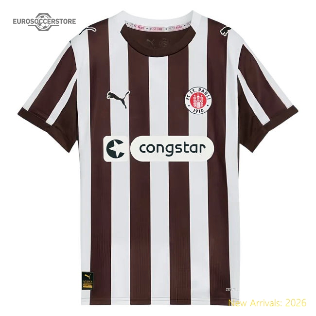 2025-2026 St Pauli Home Shirt (Kids)-Vantage Point Soccer