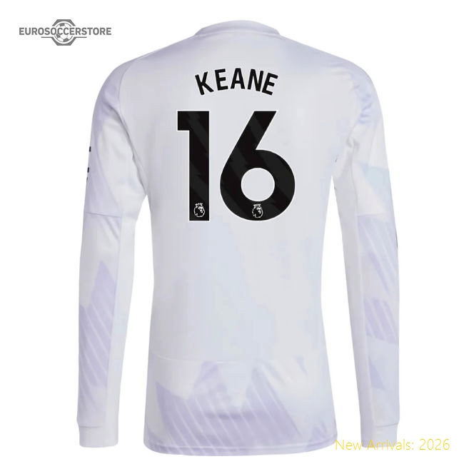 2025-2026 Man Utd Long Sleeve Away Shirt (Keane 16)-Vantage Point Soccer