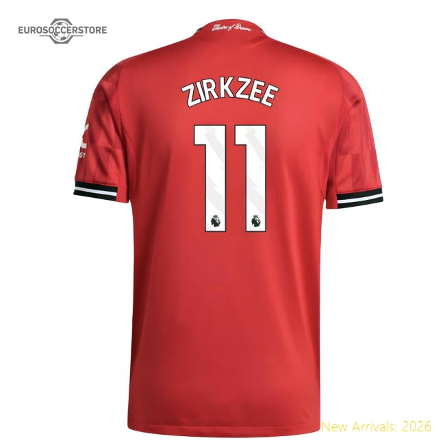 2025-2026 Man Utd Authentic Home Shirt (Zirkzee 11)-Vantage Point Soccer