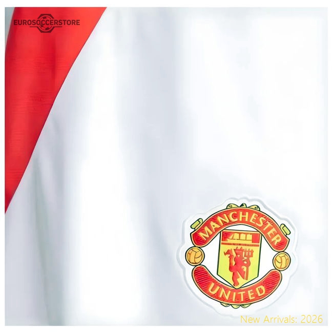 2024-2025 Man Utd Home Shorts (White)-Vantage Point Soccer