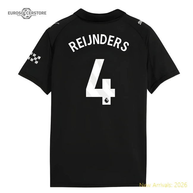 2025-2026 Man City Away Shirt (Kids) (Reijnders 4)-Vantage Point Soccer