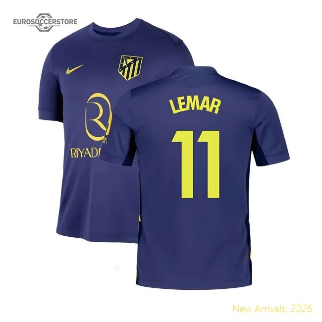 2025-2026 Atletico Madrid Away Shirt (Lemar 11)-Vantage Point Soccer