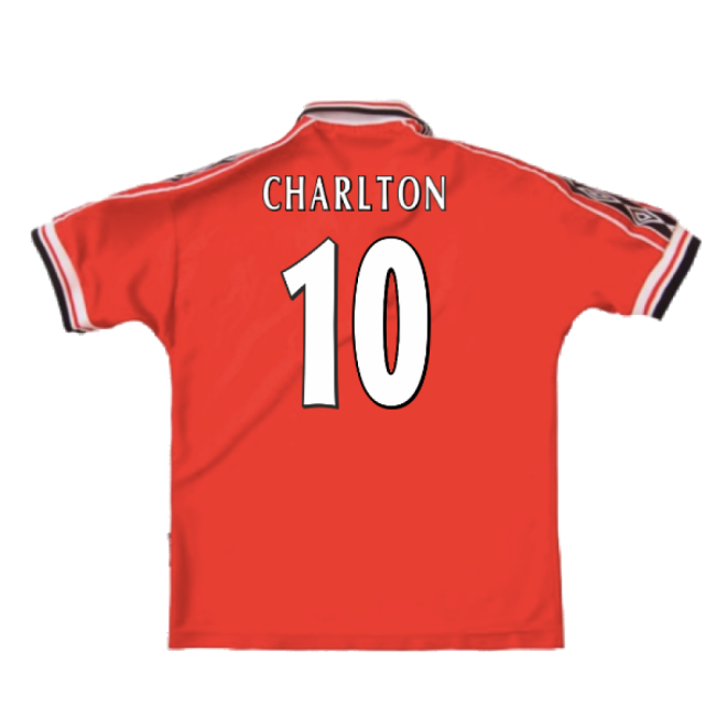 Manchester United 1998-2000 Home Shirt (XXL) (Excellent) (Charlton 10)-Vantage Point Soccer