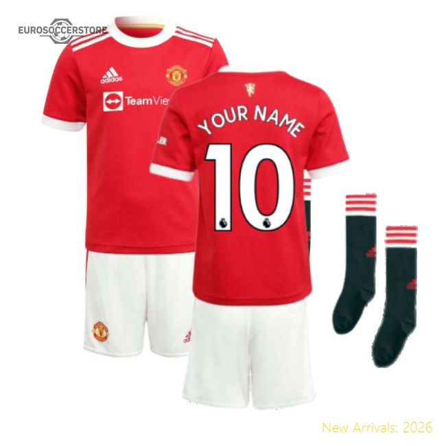 Man Utd 2021-2022 Home Mini Kit (Your Name)-Vantage Point Soccer