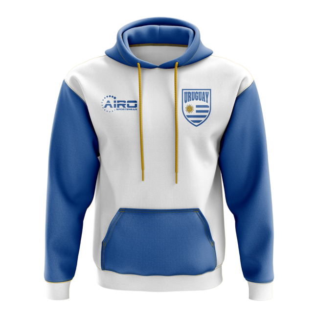 Uruguay Concept Country Football Hoody (White)-Vantage Point Soccer