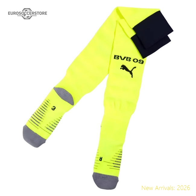 2025-2026 Borussia Dortmund Away Socks (Yellow)-Vantage Point Soccer