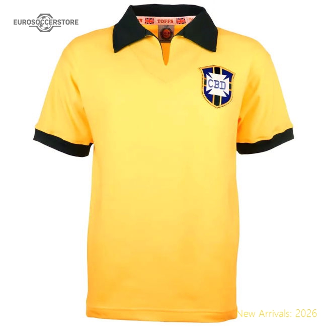 Brazil 1958 World Cup Retro Football Shirt-Vantage Point Soccer