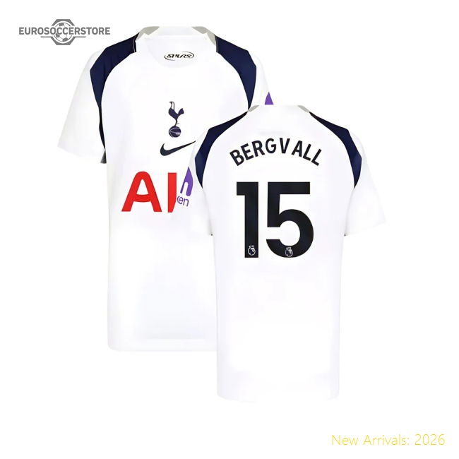 2025-2026 Tottenham Hotspur Home Shirt (Kids) (Bergvall 15)-Vantage Point Soccer