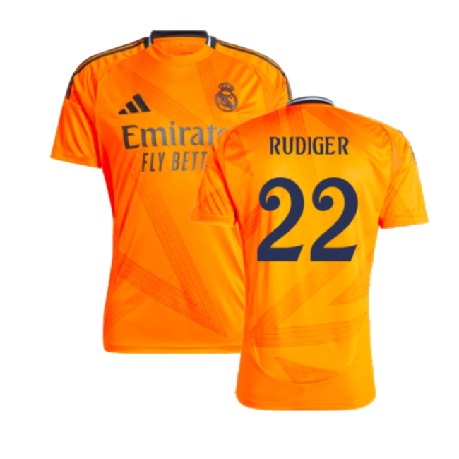 2024-2025 Real Madrid Away Shirt (Rudiger 22)-Vantage Point Soccer