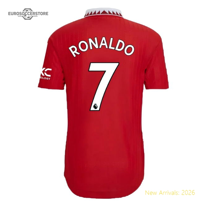 2022-2023 Man Utd Authentic Home Shirt (RONALDO 7)-Vantage Point Soccer