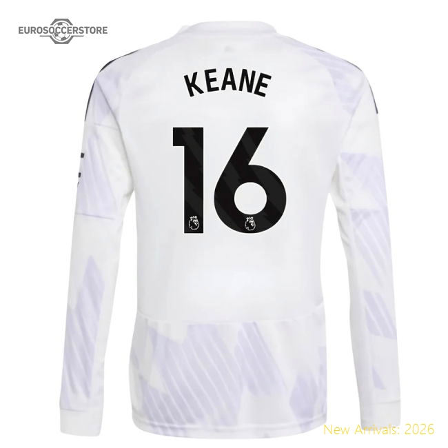 2025-2026 Man Utd Long Sleeve Away Shirt (Kids) (Keane 16)-Vantage Point Soccer