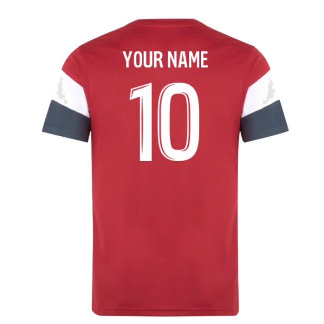 2025-2026 AS Monaco Pre Match Shirt (Red) (Your Name)-Vantage Point Soccer