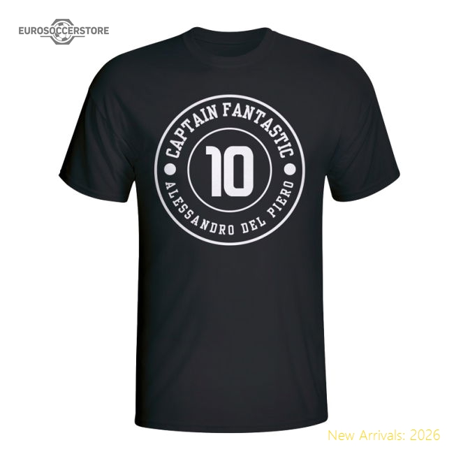 Del Piero Juventus Captain Fantastic T-shirt (black)-Vantage Point Soccer
