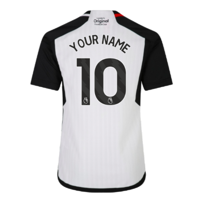 2023-2024 Fulham Home Shirt (Kids) (Your Name)-Vantage Point Soccer