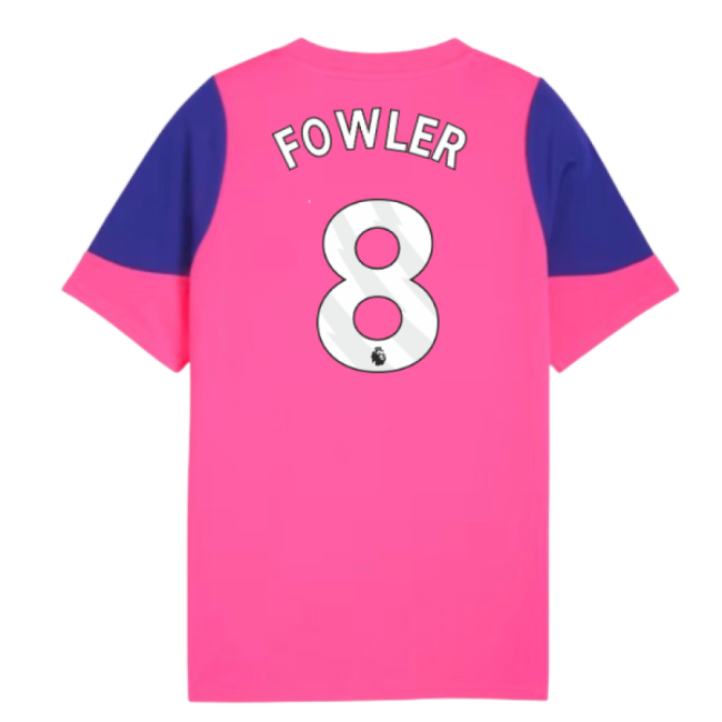 2025-2026 Man City Training Jersey (Fluro Pink) - Kids (Fowler 8)-Vantage Point Soccer