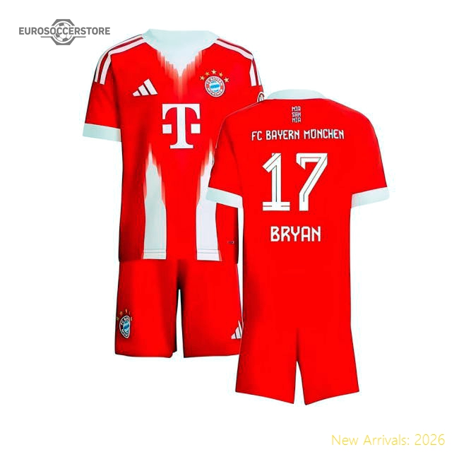 2025-2026 Bayern Munich Home Mini Kit (Bryan 17)-Vantage Point Soccer