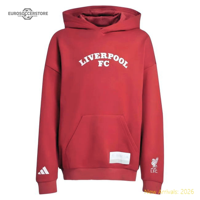 2025-2026 Liverpool US Hoody (Red) - Kids-Vantage Point Soccer