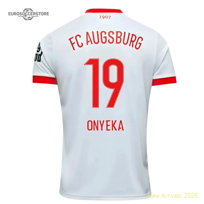 2025-2026 FC Augsburg Home Shirt (Onyeka 19)-Vantage Point Soccer