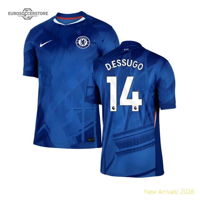 2025-2026 Chelsea Home Shirt (D.Essugo 14)-Vantage Point Soccer