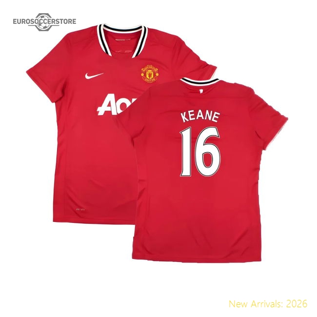 Manchester United 2011-12 Home Shirt (Women\'s) ((Very Good) M) (KEANE 16)-Vantage Point Soccer