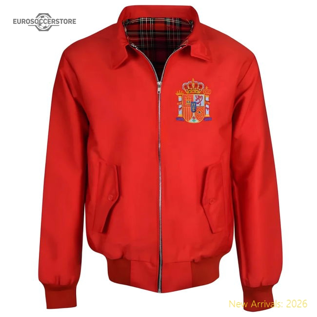 Spain Red Harrington Jacket-Vantage Point Soccer