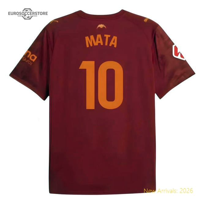 2025-2026 Valencia Away Shirt (Kids) (Mata 10)-Vantage Point Soccer