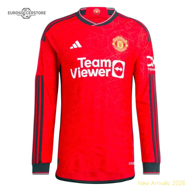 2023-2024 Man Utd Long Sleeve Home Shirt (Garnacho 17)-Vantage Point Soccer