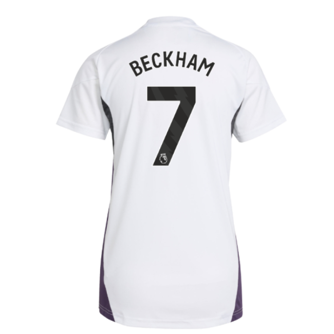 2025-2026 Man Utd Training Jersey (White) - Womens (Beckham 7)-Vantage Point Soccer