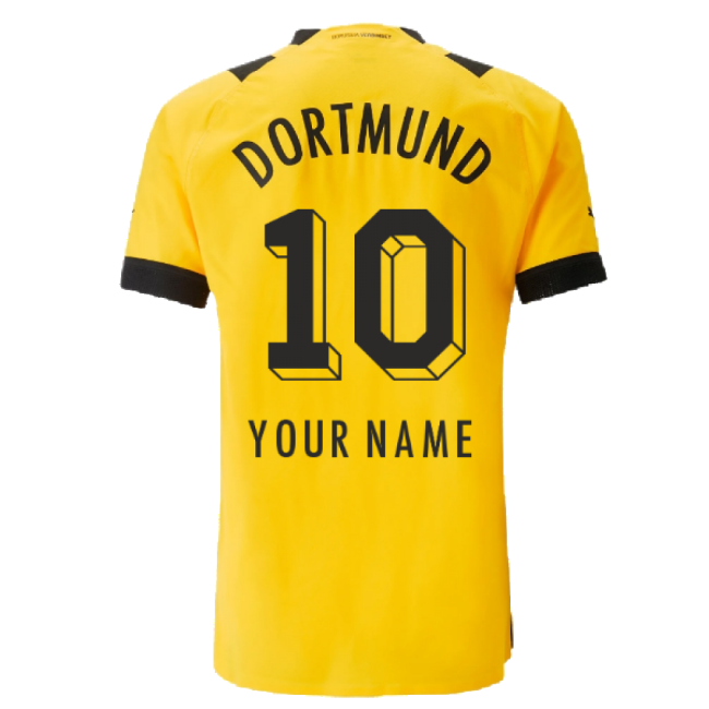 2022-2023 Borussia Dortmund Authentic Home Shirt (Your Name)-Vantage Point Soccer