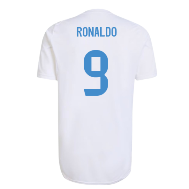 2025-2026 Real Madrid EU Training Jersey (White) (Ronaldo 9)-Vantage Point Soccer