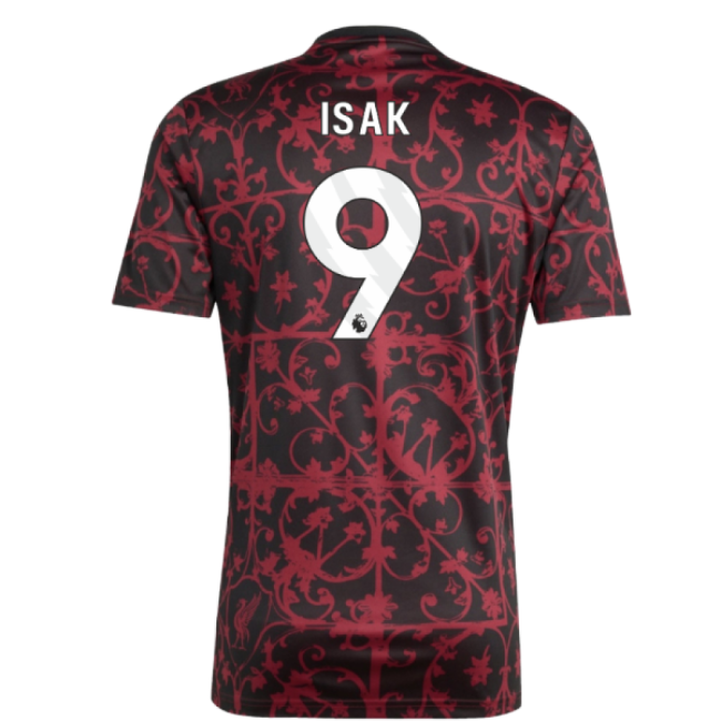 2025-2026 Liverpool Pre-Match Shirt (Black) (Isak 9)-Vantage Point Soccer