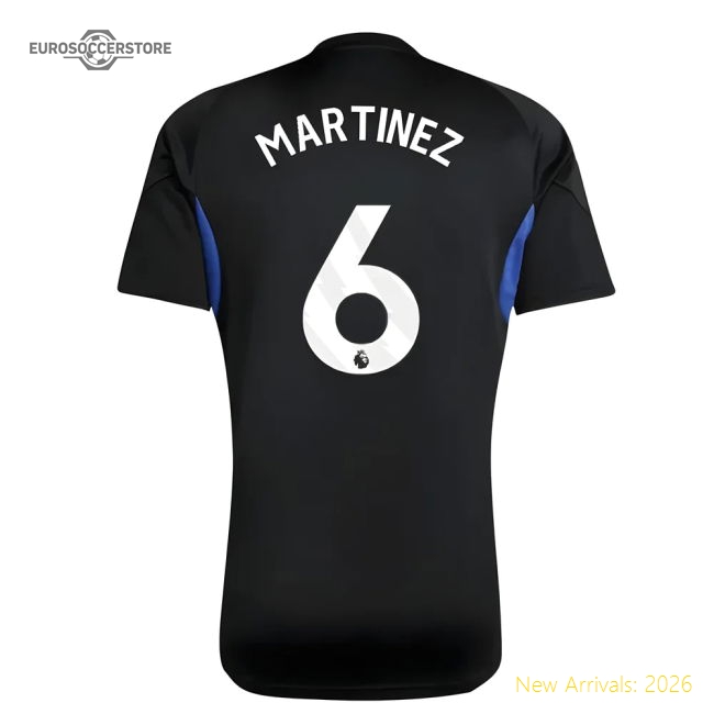 2025-2026 Man Utd EU Training Jersey (Black) - Kids (Martinez 6)-Vantage Point Soccer
