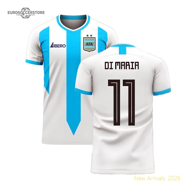 Argentina 2025-2026 Home Concept Football Kit (Libero) (DI MARIA 11)-Vantage Point Soccer