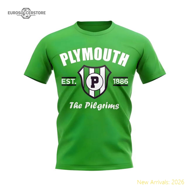 Plymouth Established Football T-Shirt (Green)-Vantage Point Soccer