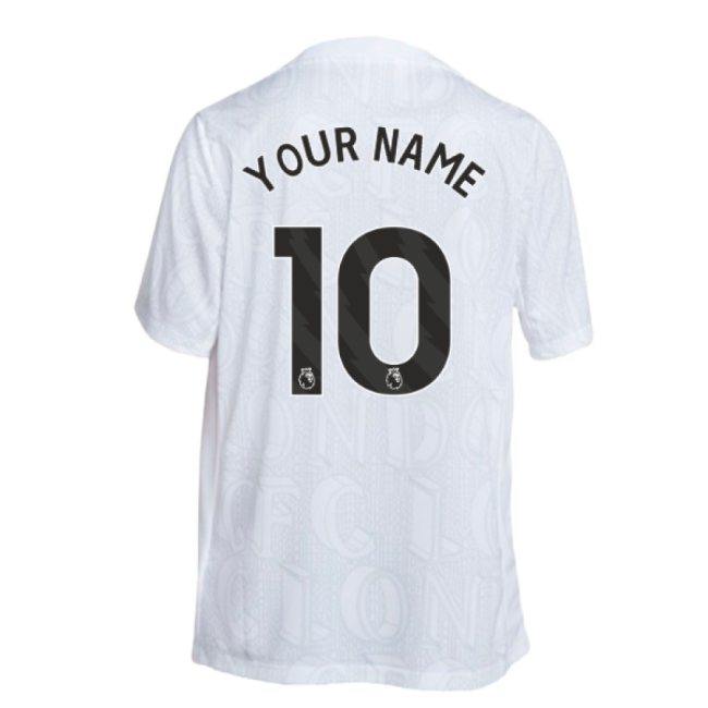 2025-2026 Chelsea Academy Pro Pre-Match Football Top (White) (Your Name)-Vantage Point Soccer
