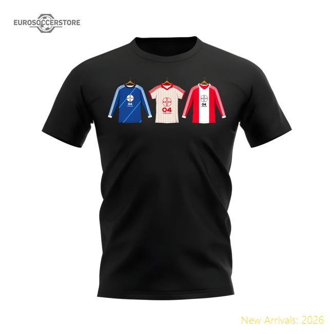 Leverkusen 1984-1985 Retro Shirt T-shirt (Black)-Vantage Point Soccer