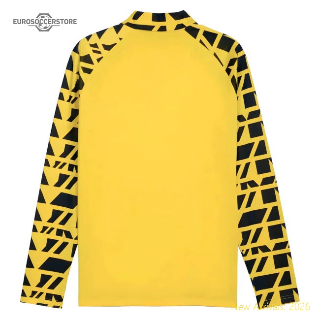 2025-2026 Borussia Dortmund Warm Up 1/4 Zip Top (Yellow)-Vantage Point Soccer