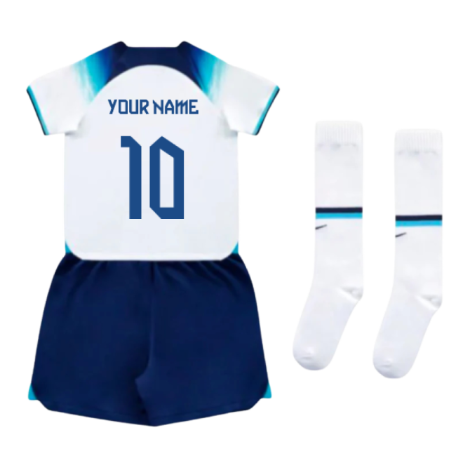 2022-2023 England Home Mini Kit (Your Name)-Vantage Point Soccer