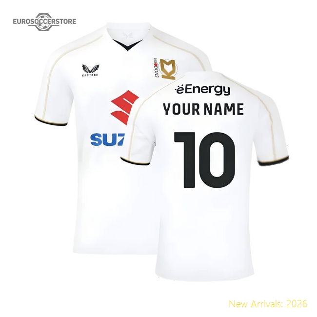 2024-2025 MK Dons Home Shirt (Your Name)-Vantage Point Soccer