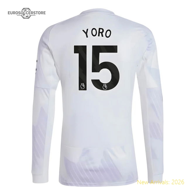 2025-2026 Man Utd Long Sleeve Away Shirt (Yoro 15)-Vantage Point Soccer