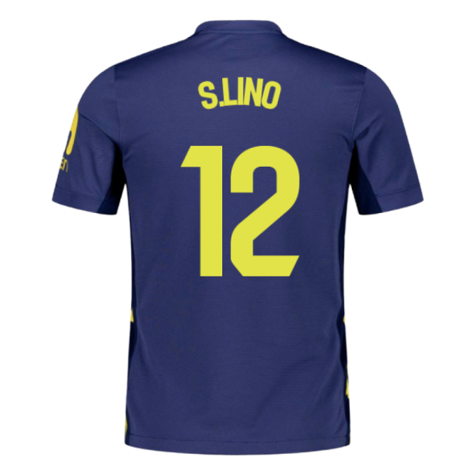 2025-2026 Atletico Madrid Away Shirt (S.Lino 12)-Vantage Point Soccer