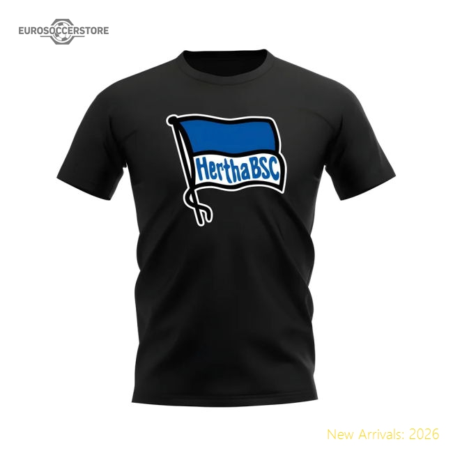 Hertha Berlin Badge T-Shirt (Black)-Vantage Point Soccer